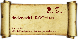 Medveczki Dárius névjegykártya